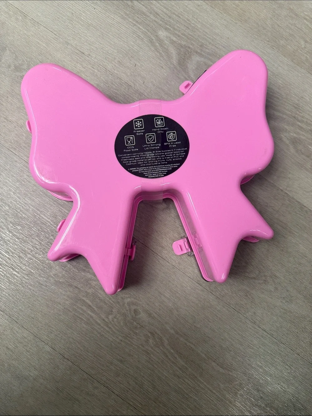 Steve Madden Pink Bow Snack Organizer